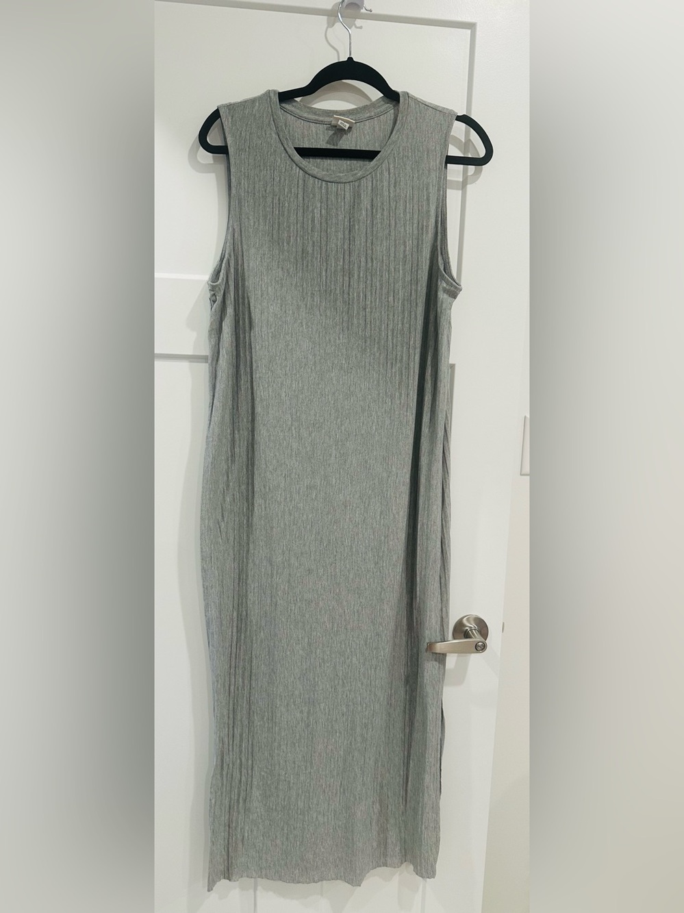 a new day Sleeveless Ribbed Maxi Dress in Grey